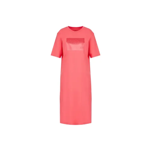 ARMANI EXCHANGE Short-Sleeved Dresses Women's Coral Red