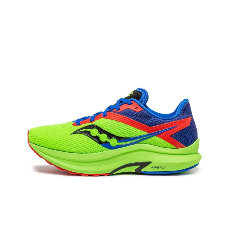 Saucony Axon 2 Cushioned Anti-Slip Wear-Resistant Breathable Lightweight Low-Top Running Shoes Unisex Green Blue Red-0