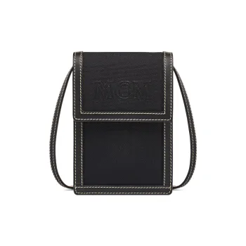 MCM Aren Napacot Canvas With Nappa Leather Canvas Bag, Wallet, Shoulder Bag, Crossbody Bag Men's Black