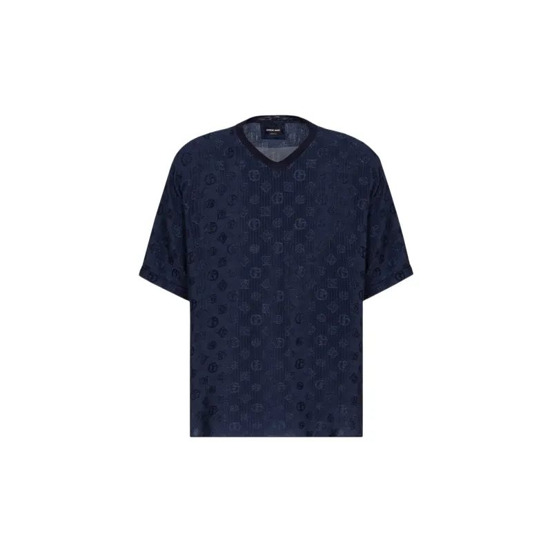 GIORGIO ARMANI FW22 T Shirt Men's Navy Blue-0