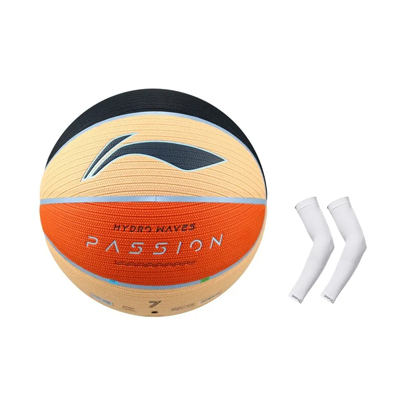 LiNing Badfive PU Basketball Black Orange Size 7 Ball Training Unisex-16