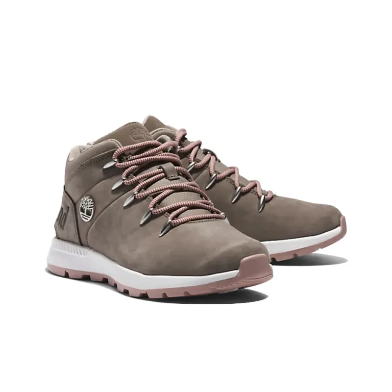 Timberland Sprint Trekker Durable Breathable Mid-Top Outdoor Shoes Women's Gray Pink-2