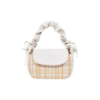 Miffy PU Saddle Bag, Shoulder Bag, Crossbody Bag, Handbag Small Size Women's Ecru/Pink