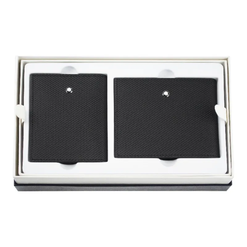 MONTBLANC Leather Leather Clip ID Pocket Business Card Holder Card Holder Regular Men's Black-3