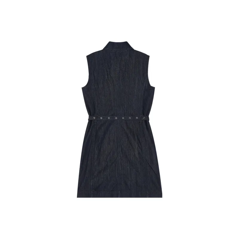 MICHAEL KORS FW22 Sleeveless Dress Women's Black Indigo-1