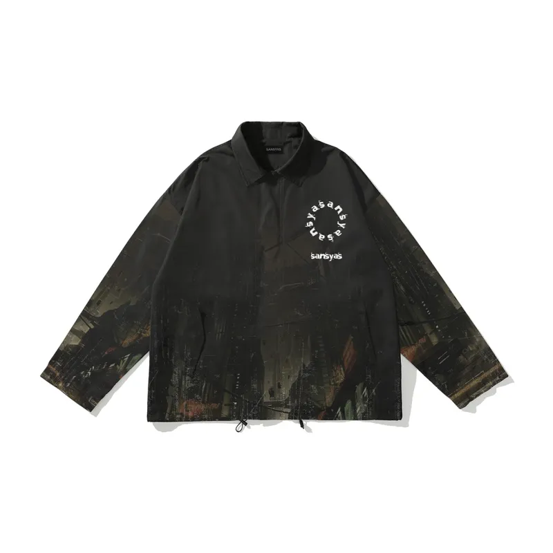SANSYAS FW22 Loose Fit Jacket Unisex Black-1