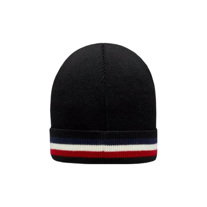 Moncler Tricolour stripe Wool Beanie Hat-1