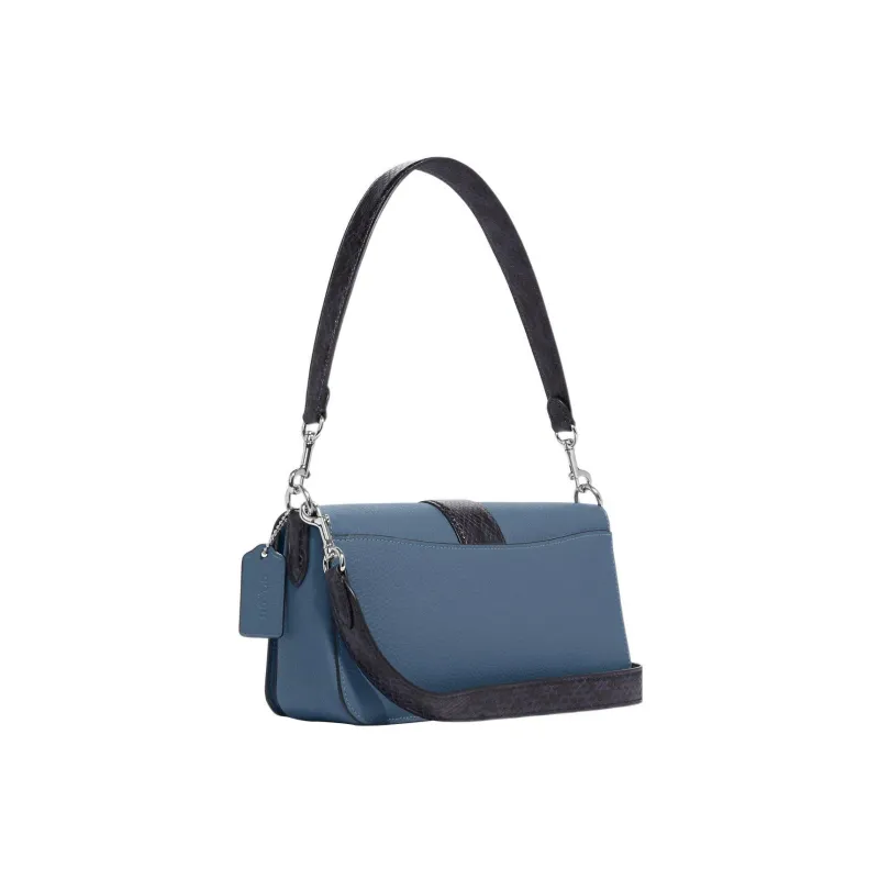COACH Georgie Leather Shoulder Bag Portable Crossbody Bag Shoulder Bag Women's Indigo-2