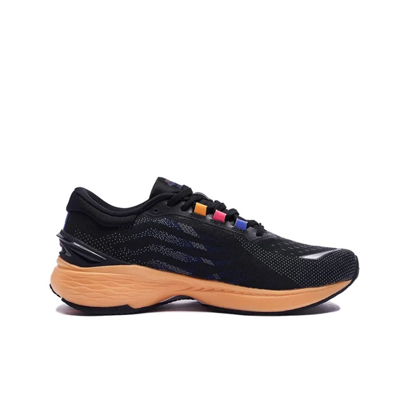 361° Q Bullet Super Pro 2.0 Running Shoes Men Low Top Obsidian Black/Oriental Purple/Orange-1