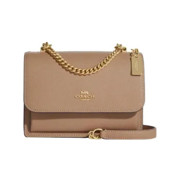 COACH Klare Cross Grain Leather Shoulder Bag, Crossbody Bag Women's Taupe