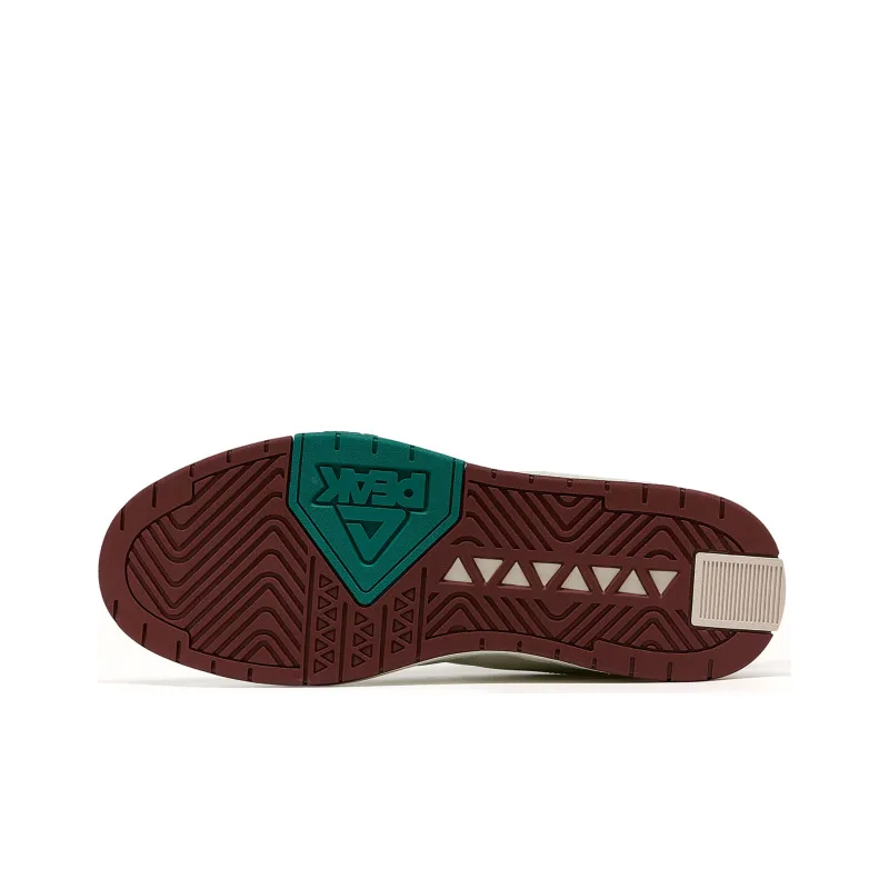 PEAK Skateboard Shoes Men Low Top Ecru Rumba Red-5
