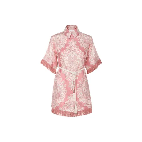 Zimmermann Short-Sleeved Dresses Women's Pink