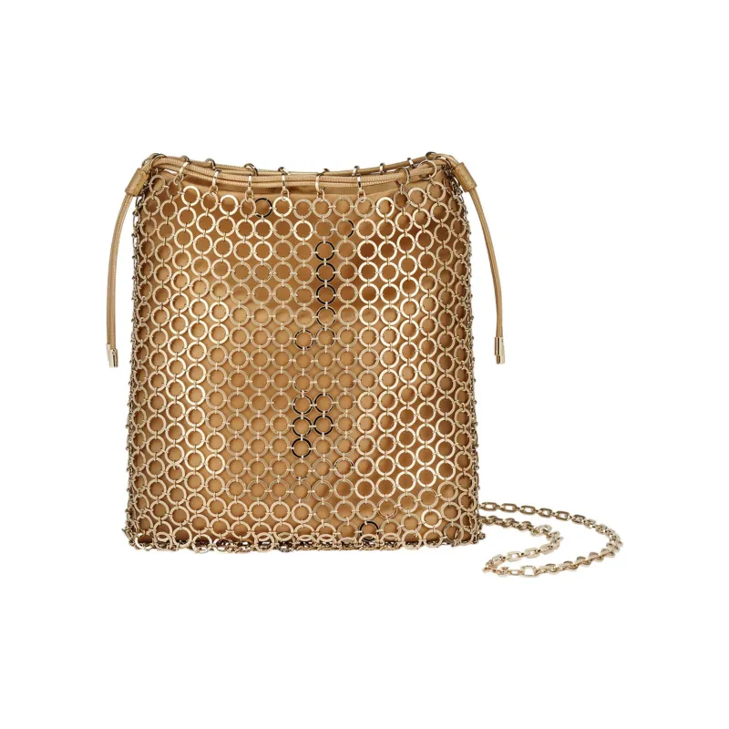 BVLGARI Metal One Shoulder Crossbody Clutches Small Size Women's Gold-0