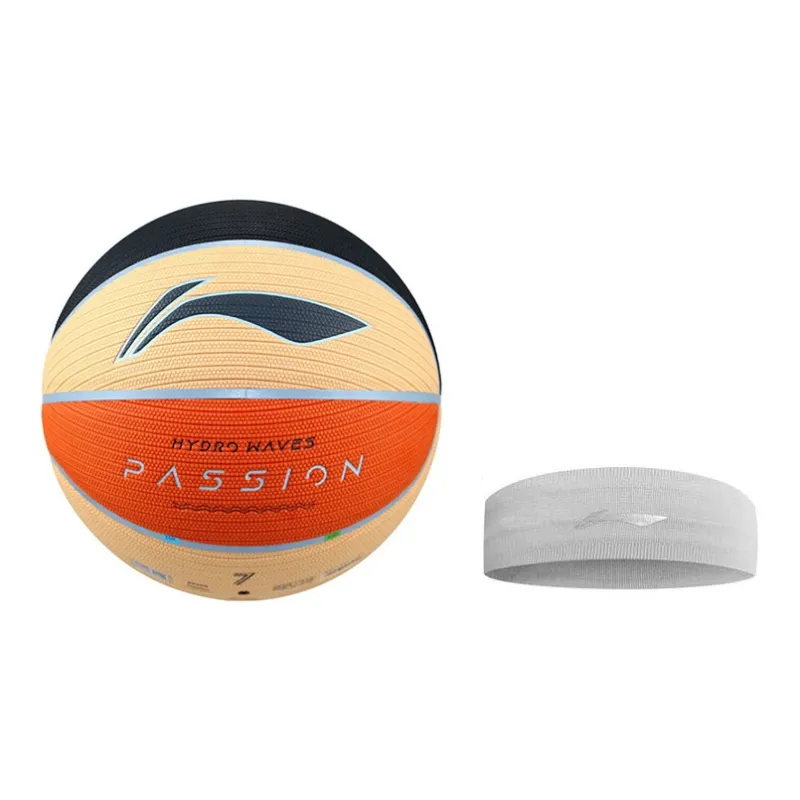 LiNing Badfive PU Basketball Black Orange Size 7 Ball Training Unisex-14