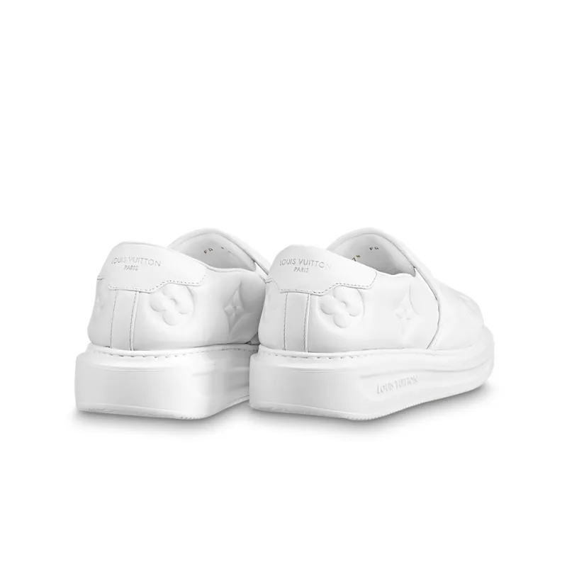 LOUIS VUITTON Beverly Hills Slip On Shoes 'White Monogram'-2