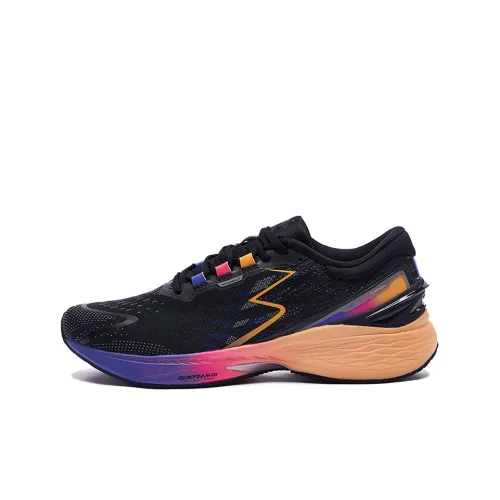 361° Q Bullet Super Pro 2.0 Running Shoes Men Low-Top Obsidian Black/Oriental Purple/Orange