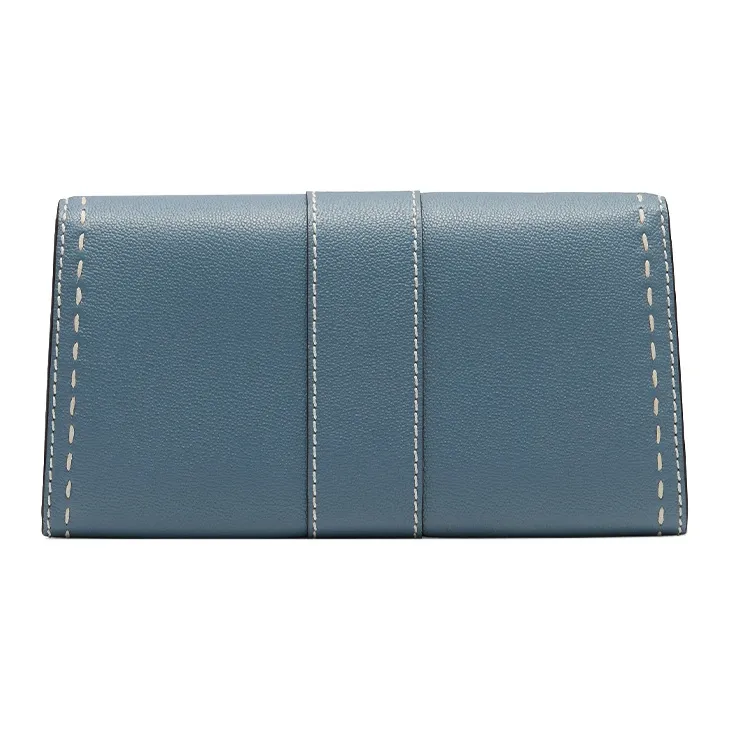 Delvau Brillant Textured Calfskin Wallets Shoulder Bag Crossbody Bag Regular Women's Blue-2