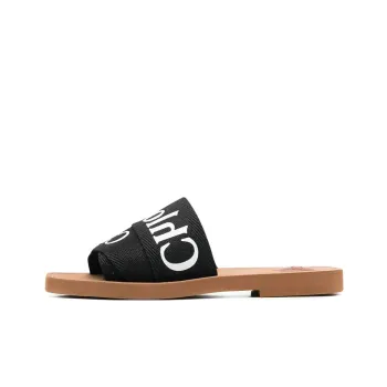 Chloé Logo Printed Slip On Sandals Women's
