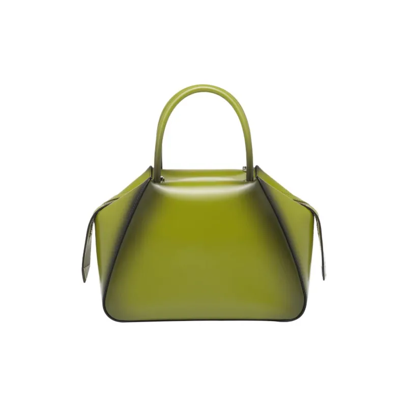PRADA Shiny Leather Shoulder Bag Crossbody Bag Handbag Small Size Women's Ivy Green-1