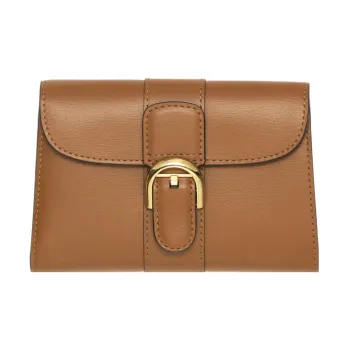 Delvau Brillant Smooth And Elegant Box Calf Calfskin Wallet Women's Brown