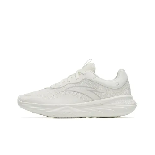 Anta Cushioning Lightweight Low-Top Running Shoes Women's White Gray