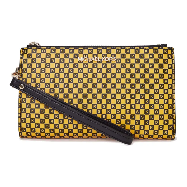 MICHAEL KORS Artificial Leather Clutch Regular Women's Yellow-1