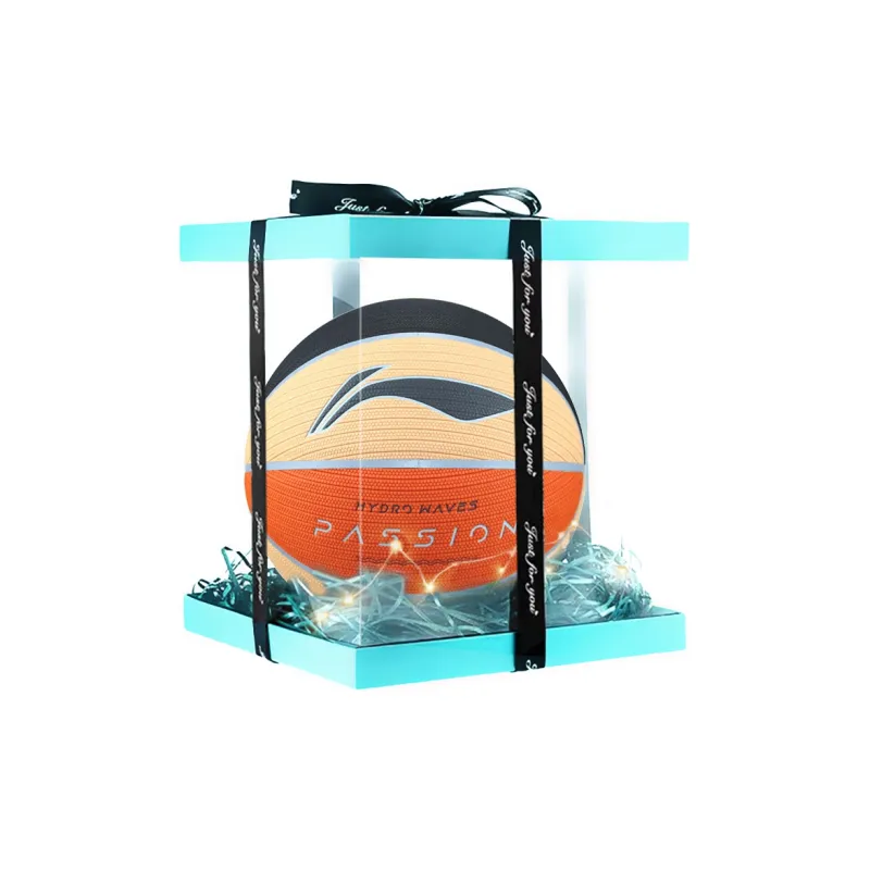 LiNing Badfive PU Basketball Black Orange Size 7 Ball Training Unisex-10