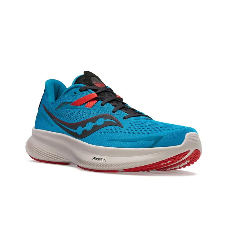 Saucony Ride 15 Cushioning Low-Top Running Shoes Men's Blue Black-2