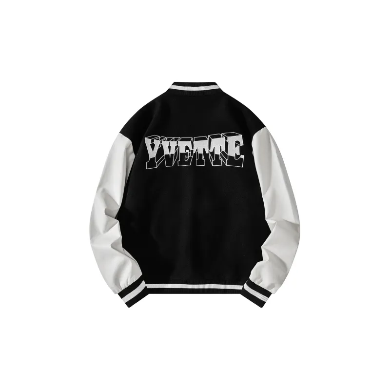 Yvette Thickened Baseball Jacket Spring Fall Unisex-1