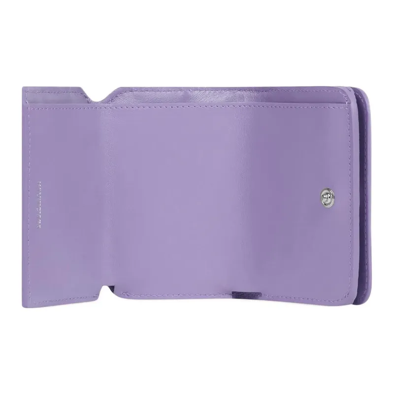 Balenciaga Cow Leather Wallet Mini Women's Light Purple-2