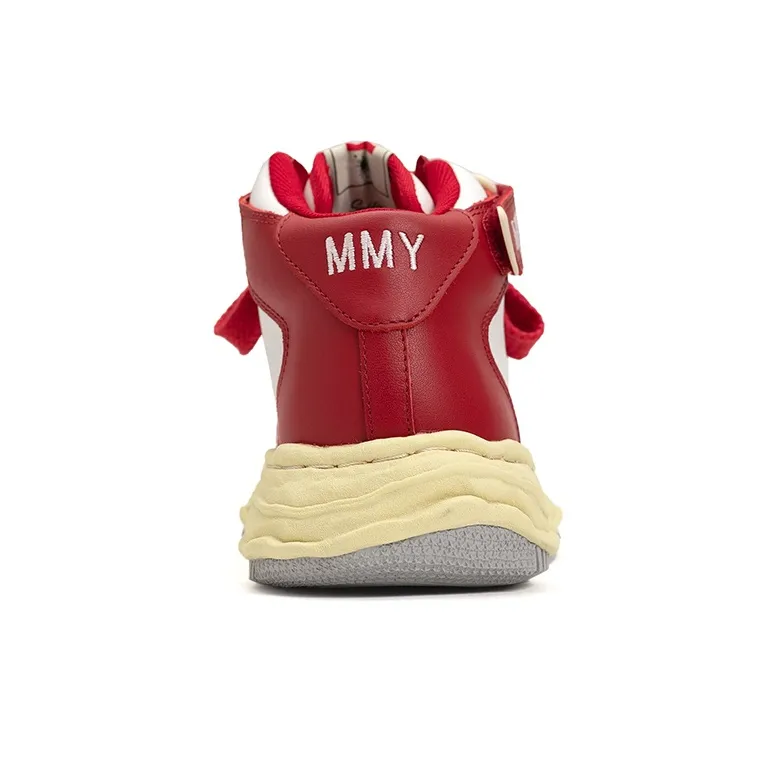 MIHARA YASUHIRO Wayne High Top Skateboard Shoes Unisex White Red-3