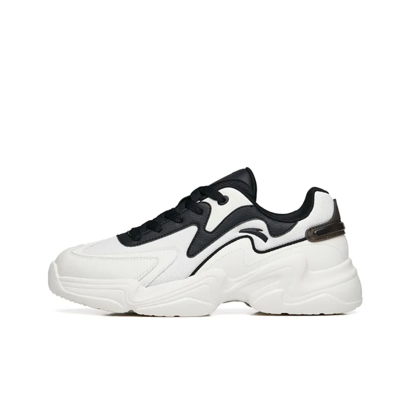 Anta Cushioning Anti Slip And Wear Resistant Low Top Casual Shoes Men's White Black-0