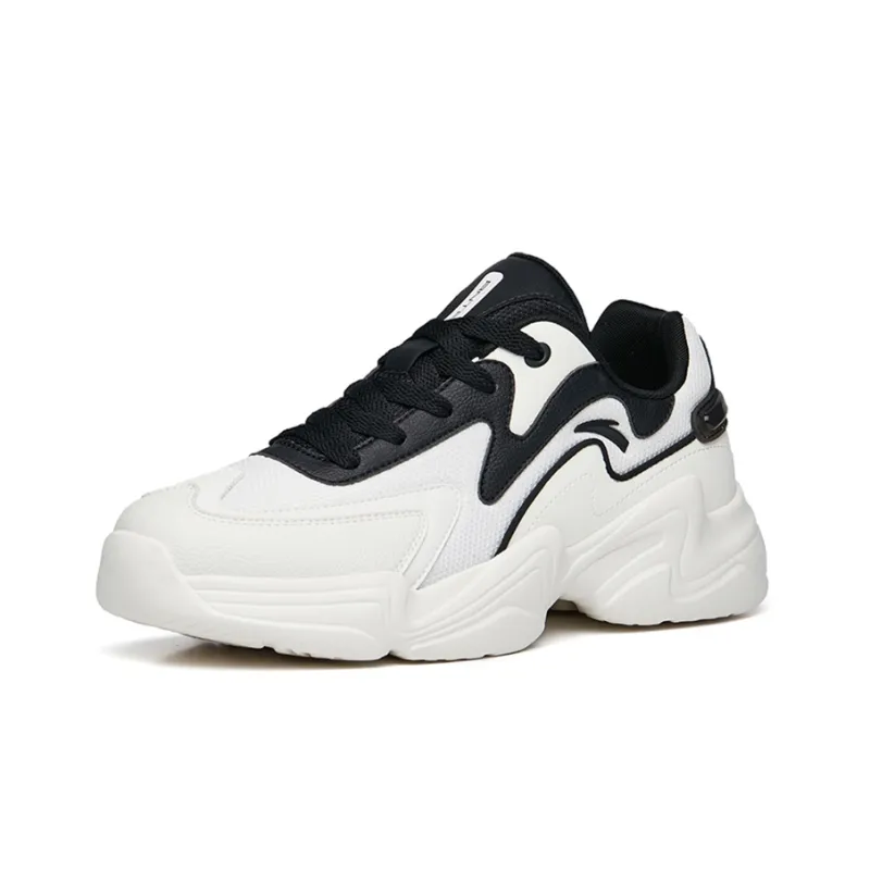 Anta Cushioning Anti Slip And Wear Resistant Low Top Casual Shoes Men's White Black-1