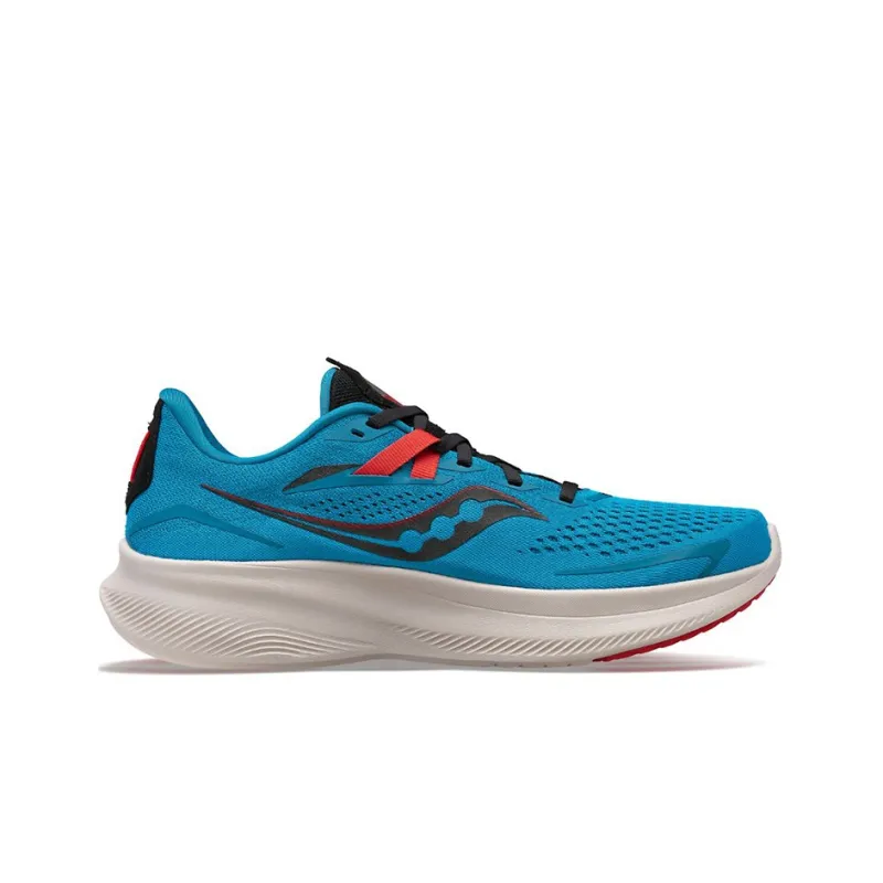 Saucony Ride 15 Cushioning Low-Top Running Shoes Men's Blue Black-1