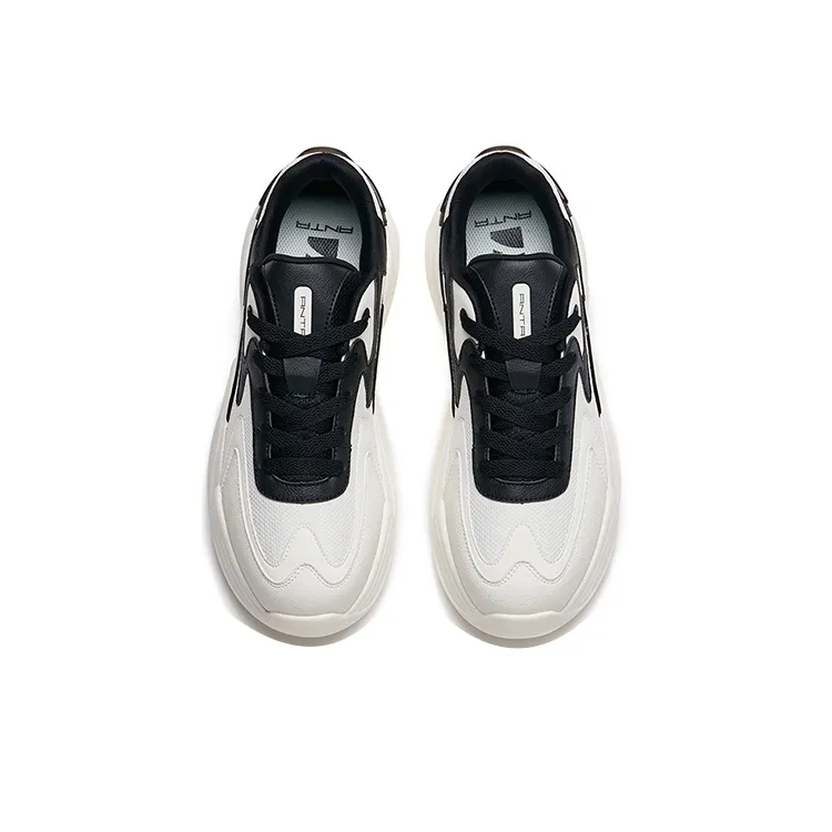 Anta Cushioning Anti Slip And Wear Resistant Low Top Casual Shoes Men's White Black-2