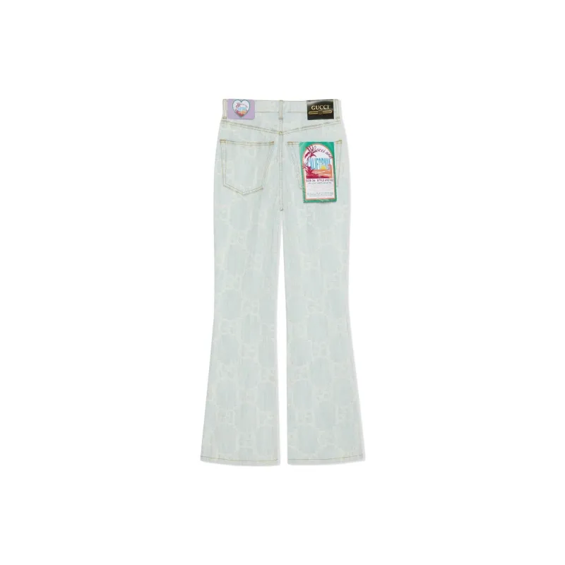 GUCCI Gg Supreme Flared Jeans-1