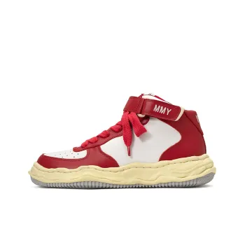 MIHARA YASUHIRO Wayne High Top Skateboard Shoes Unisex White Red