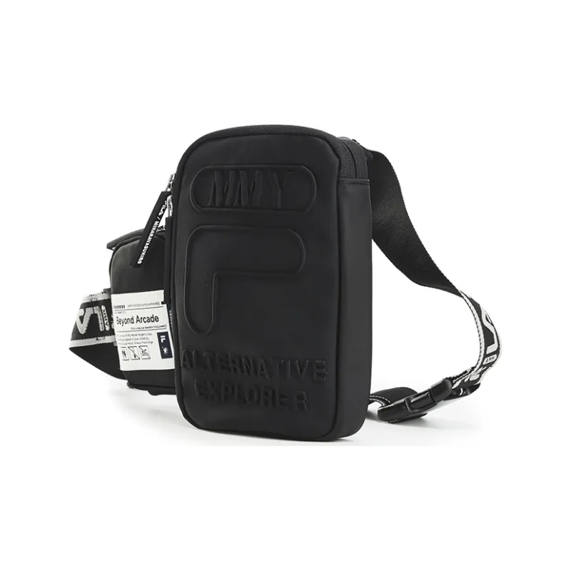 FILA Fabric Handbag, Shoulder Bag, Crossbody Bag, Sling Bag Trumpets Men's Jet Black-1