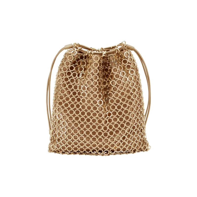 BVLGARI Metal One Shoulder Crossbody Clutches Small Size Women's Gold-1