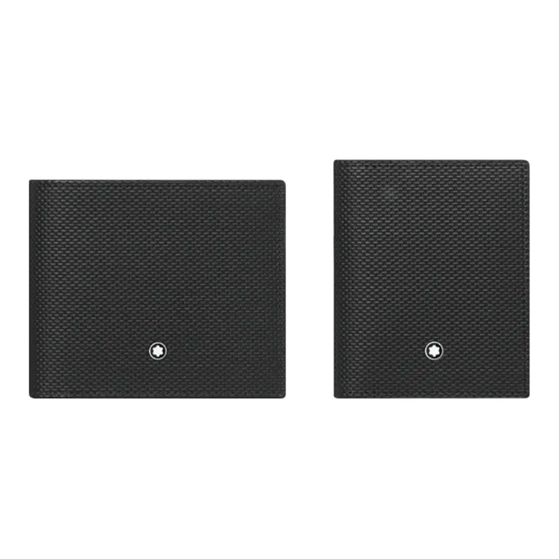 MONTBLANC Leather Leather Clip ID Pocket Business Card Holder Card Holder Regular Men's Black-1