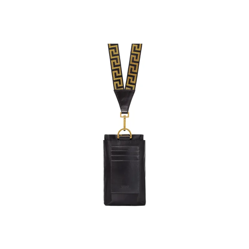FANSIZHE VERSACE Cow Leather Decoration Cell Phone Pouch Clutch Mini Men's Black-1