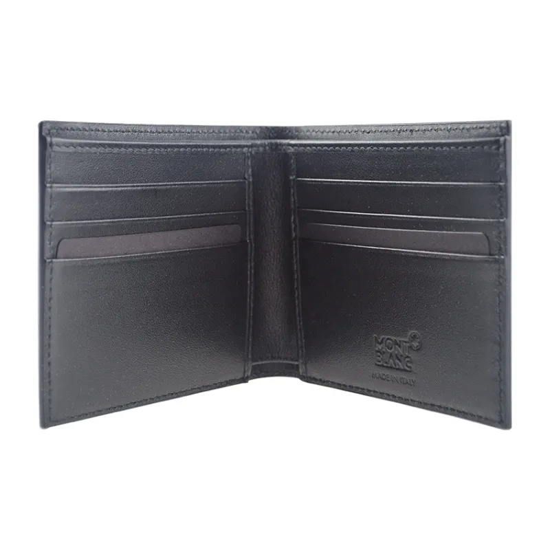 MONTBLANC Leather Leather Clip ID Pocket Business Card Holder Card Holder Regular Men's Black-4