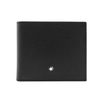 MONTBLANC Leather Leather Clip ID Pocket Business Card Holder Card Holder Regular Men's Black
