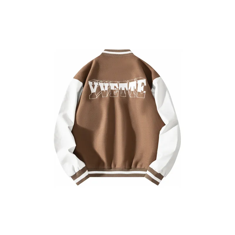 Yvette Thickened Baseball Jacket Spring Fall Unisex-11