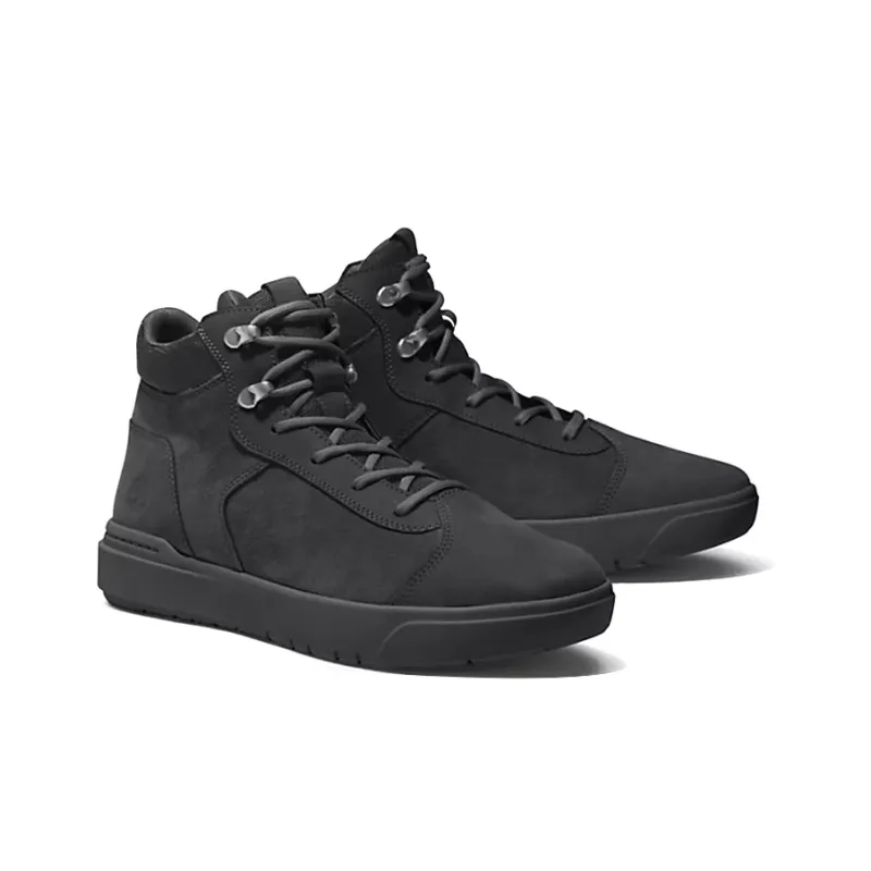 Timberland Chukka Seneca Bay Anti-Slip Wear-Resistant High-Top Skateboard Shoes Men's Black-3