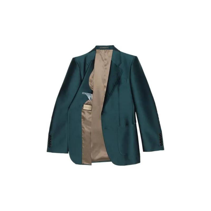 GUCCI Jackets Men Peacock Green-1