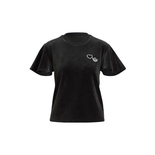 Adidas Originals Heart Shaped Patch T-Shirts Women's Black