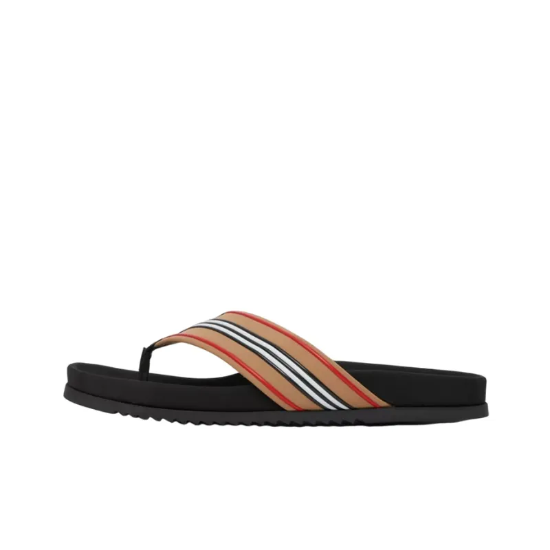 Burberry Slip Resistant Flip Flops Men's Beige-0