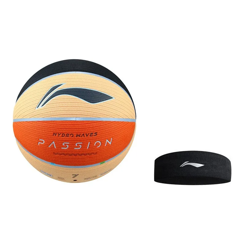 LiNing Badfive PU Basketball Black Orange Size 7 Ball Training Unisex-13