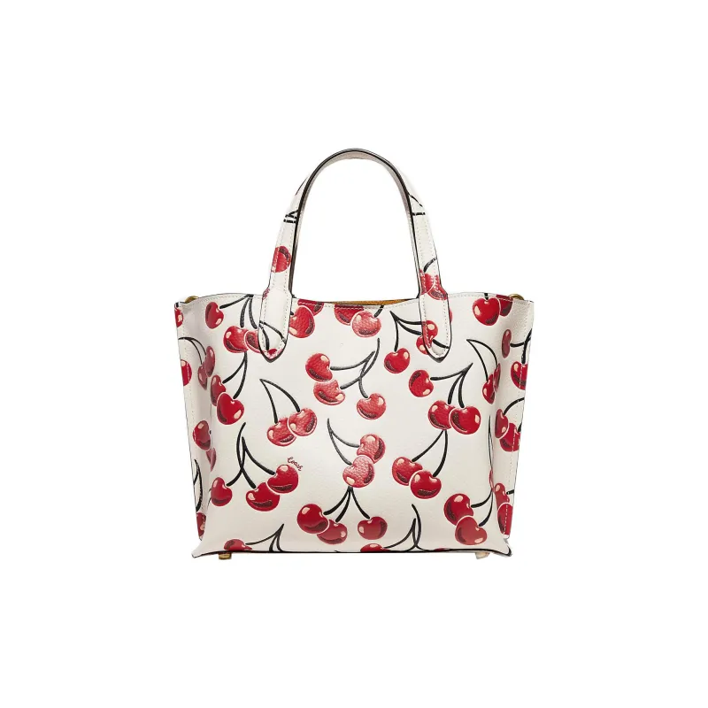 COACH Willow Cow Leather Tote Bag Shopping Bag Handbag Shoulder Bag Crossbody Bag Medium Size Women's Pink White-2